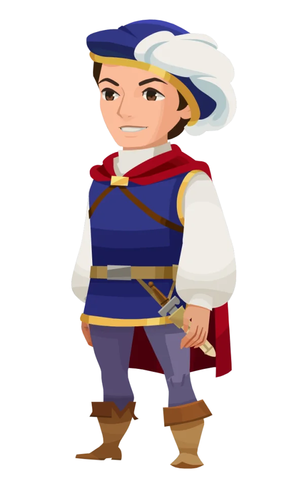 Fairy Tale Prince Cartoon Character PNG