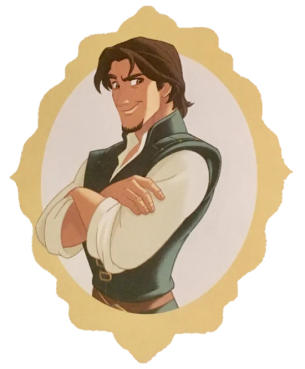 Flynn Rider in Decorative Frame PNG