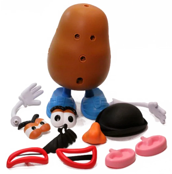 Mr. Potato Head Toy with Detachable Parts PNG