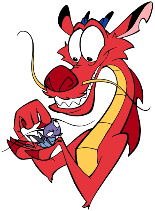Mushu and Cri-Kee Disney Characters PNG Transparent