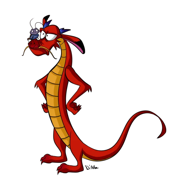 Mushu and Cri-Kee from Mulan PNG Transparent Background