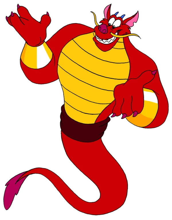 Mushu Mulan Dragon PNG Transparent Background