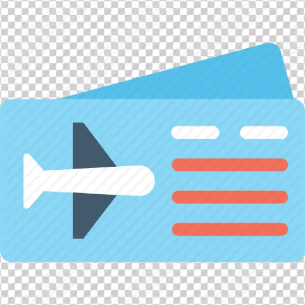 Airline Ticket Icon PNG Transparent Background