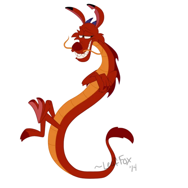 Mushu Dragon from Mulan PNG Transparent Background