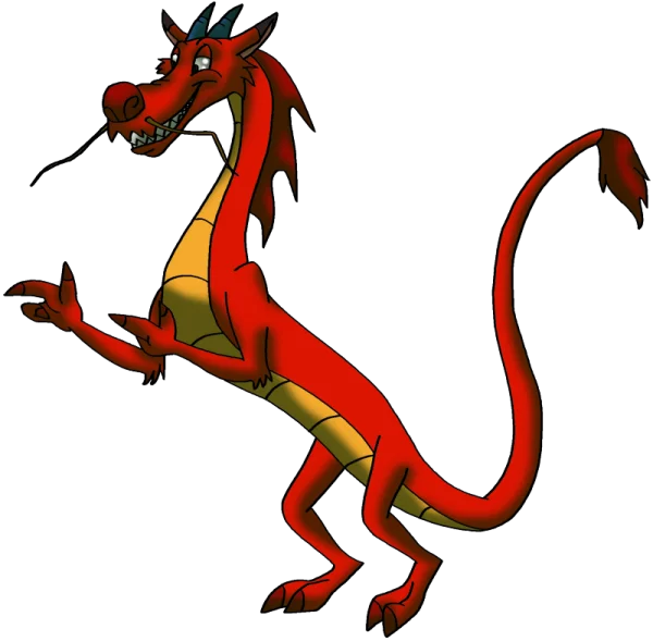 Mushu the Dragon Cartoon Character PNG