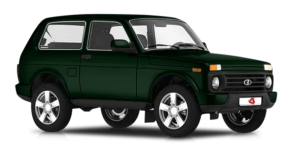 Dark Green Lada Niva SUV PNG Transparent Background