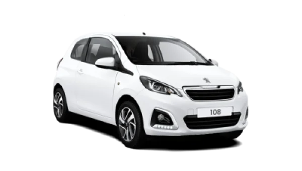 White Peugeot 108 Car PNG Transparent Background