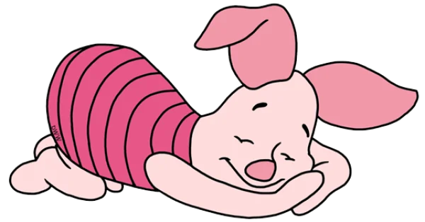 Sleeping Piglet PNG Transparent Background