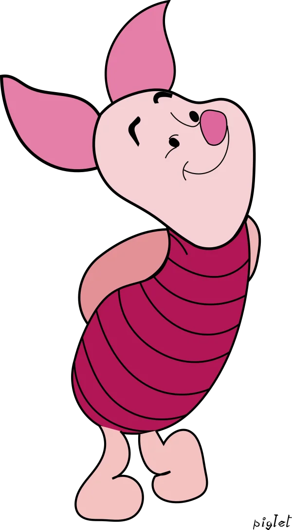 Happy Piglet from Winnie the Pooh Transparent PNG