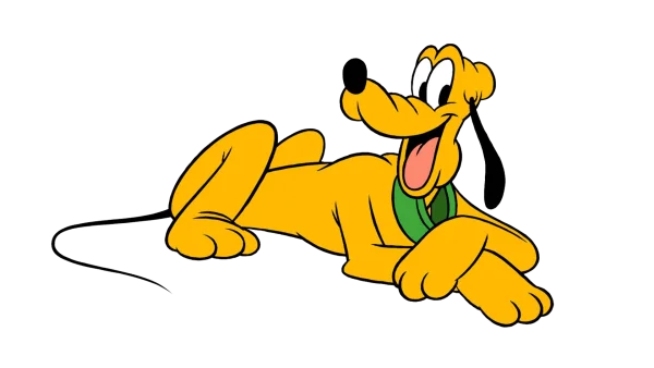 Pluto Disney Cartoon Dog PNG Transparent Background