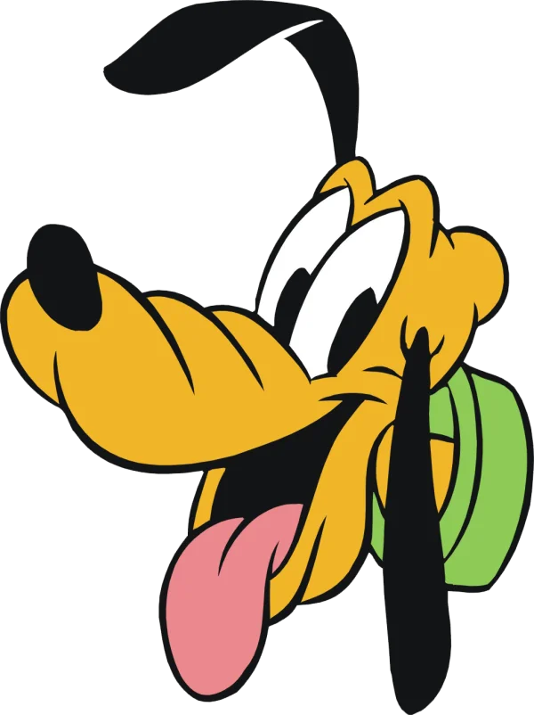 Pluto Cartoon Dog Head PNG Transparent