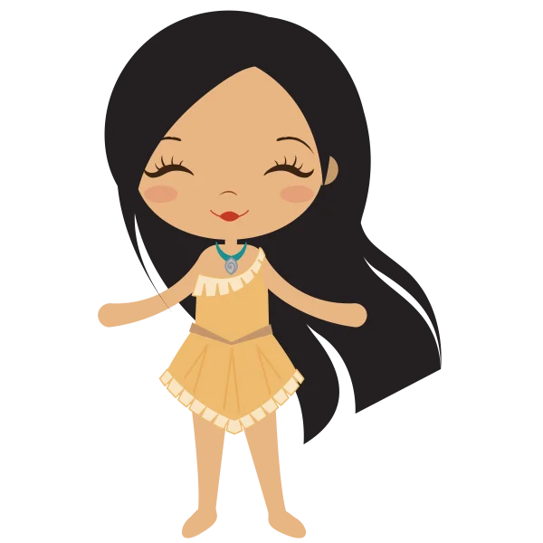 Pocahontas Cartoon Character PNG Transparent Background