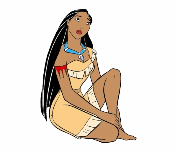 Pocahontas Sitting Thinking Transparent PNG