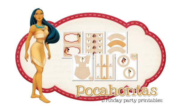 Pocahontas Birthday Party Printables PNG