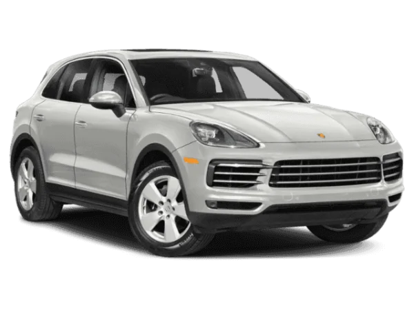 Silver Porsche Cayenne SUV PNG Transparent Background