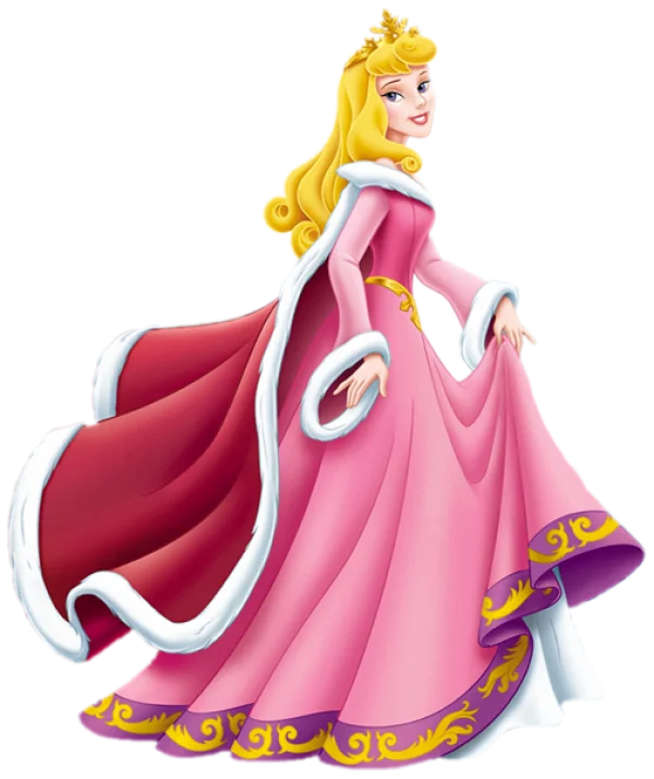 Disney Princess Aurora in Pink Gown PNG
