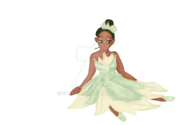 Princess Tiana Lily Pad Dress Transparent PNG