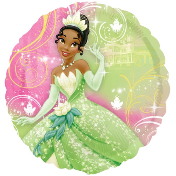 Princess Tiana Green Dress Balloon PNG