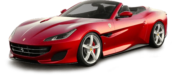 Red Ferrari Convertible Car PNG Transparent Background