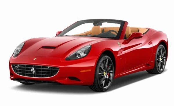 Red Ferrari California Convertible PNG Transparent Background