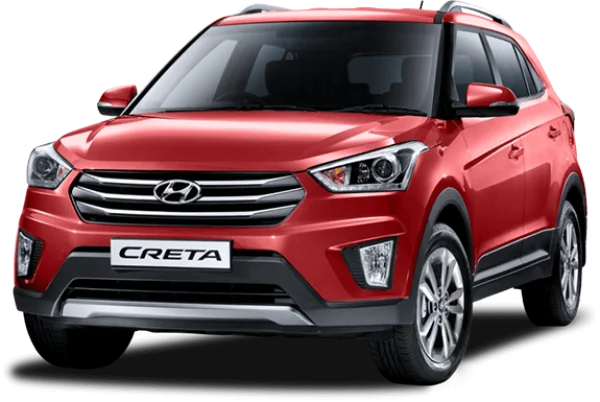 Red Hyundai Creta SUV PNG Transparent Background