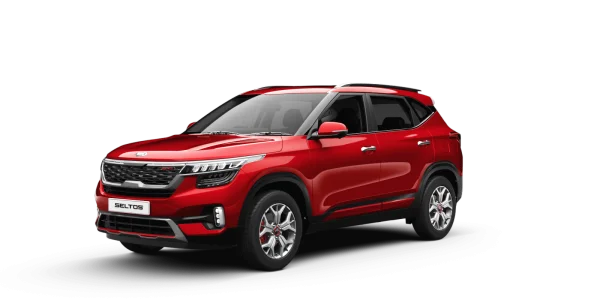 Red Kia Seltos Car PNG Transparent Background