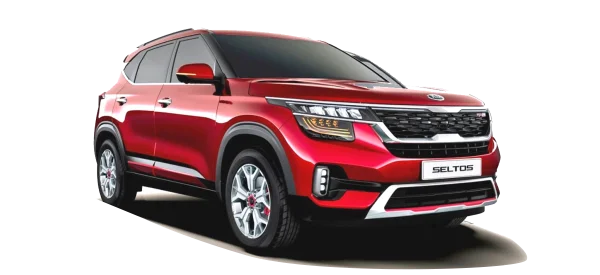 Red Kia Seltos SUV PNG Transparent Background