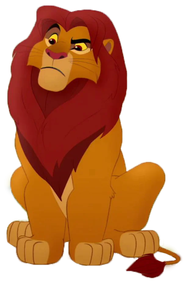 Simba The Lion King Sitting PNG Transparent Background
