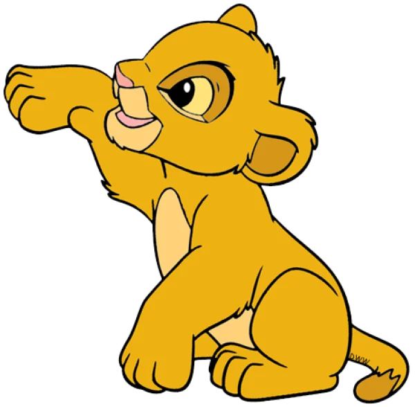 Cute Lion Cub Cartoon PNG Transparent Background