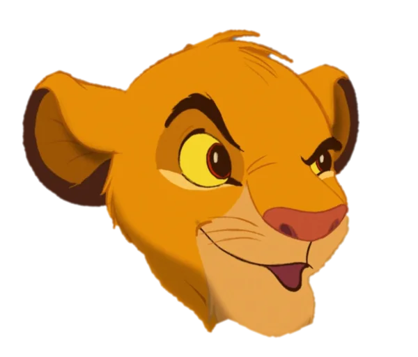 Lion King Simba Cub Head PNG Transparent Background