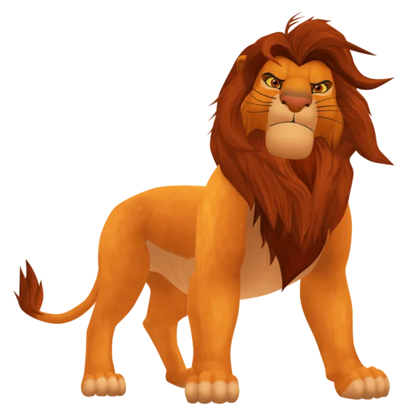 Animated Lion Character PNG Transparent Background