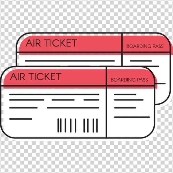 Air Ticket and Boarding Pass PNG Transparent Background