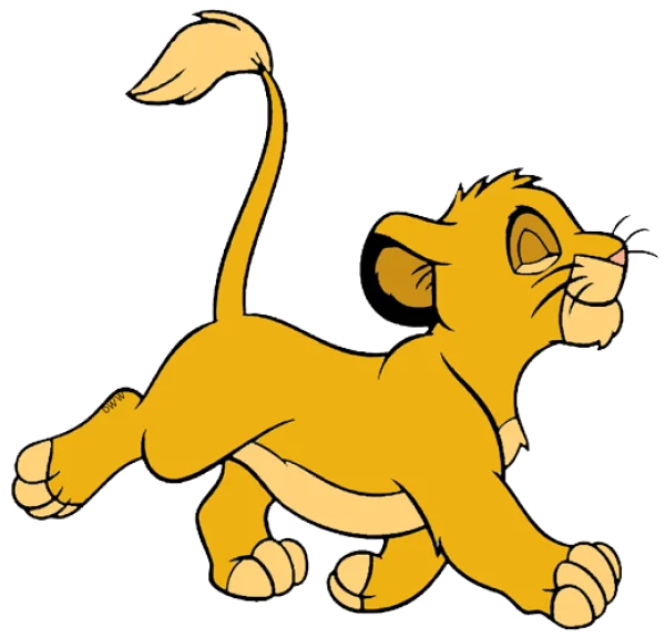 Cartoon Lion Cub Transparent PNG
