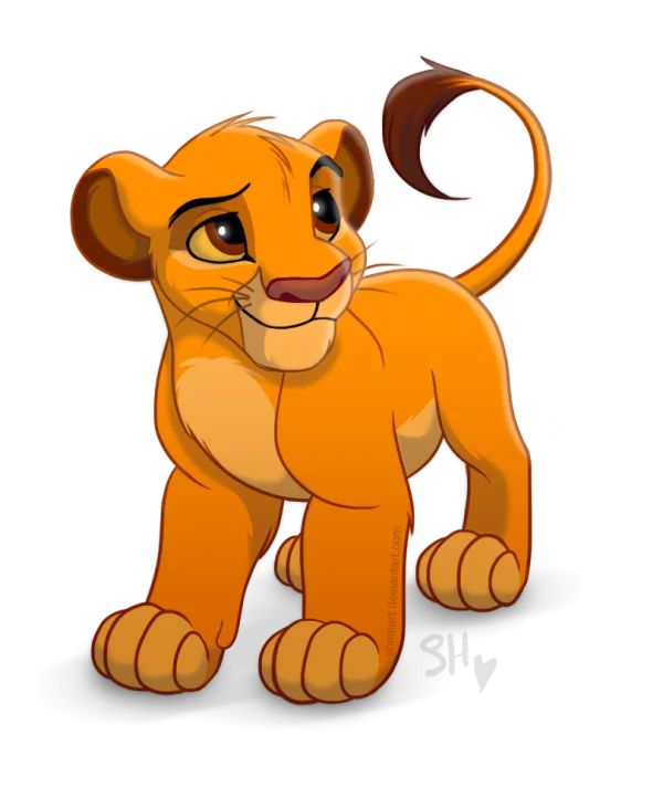 Adorable Cartoon Lion Cub Transparent PNG