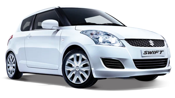 White Suzuki Swift Car PNG Transparent Background