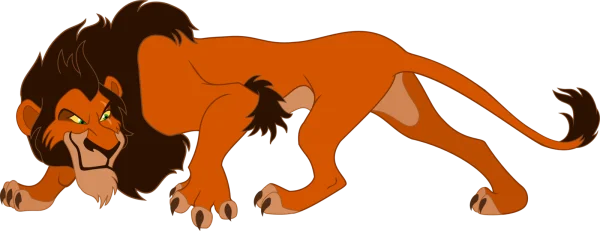 Scar from The Lion King Prowling PNG