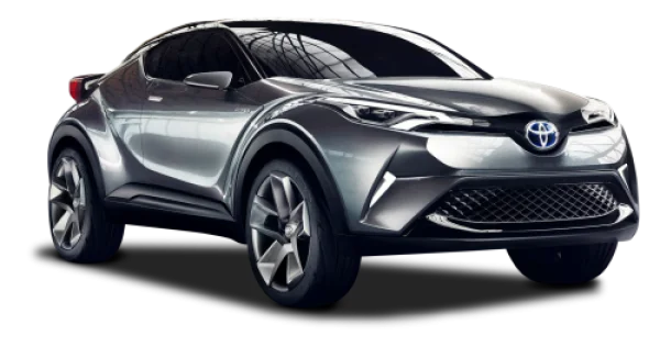 Modern Silver Toyota C-HR Concept Car PNG