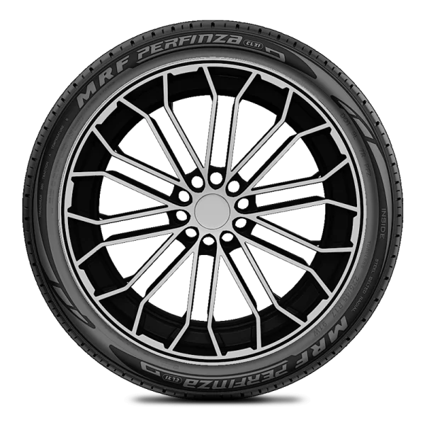 MRF Perfinza Car Tire with Alloy Wheel PNG Transparent