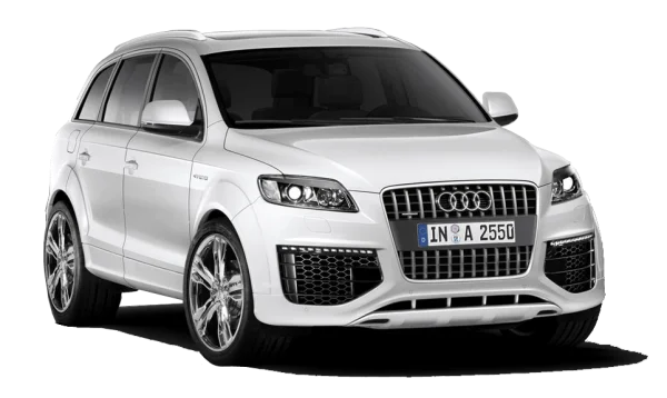 White Audi Q7 SUV PNG Transparent Background