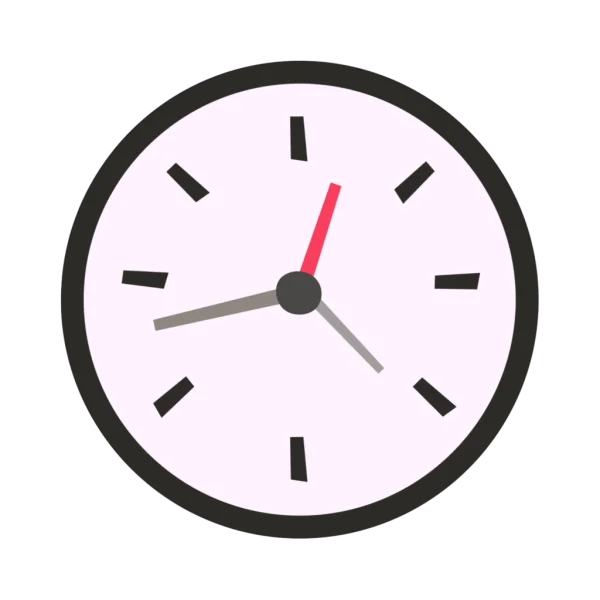 Simple Clock Icon PNG Transparent Background