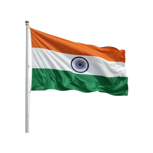 Indian Flag Waving PNG Transparent Background