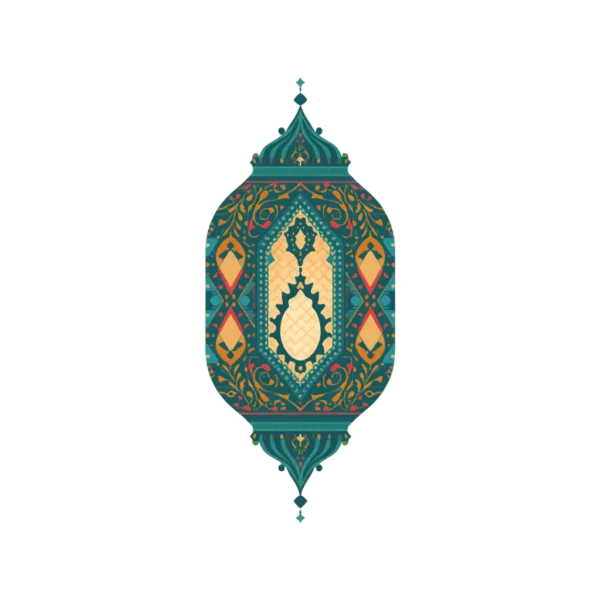 Ornate Arabesque Lantern Decoration PNG