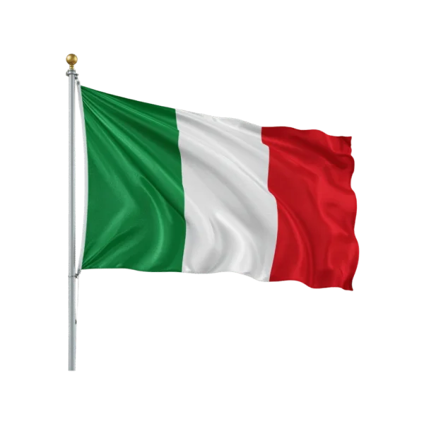 Italian Flag Waving PNG Transparent Background