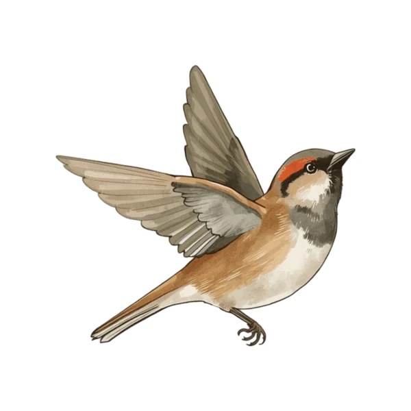 Watercolor Flying Bird PNG Transparent