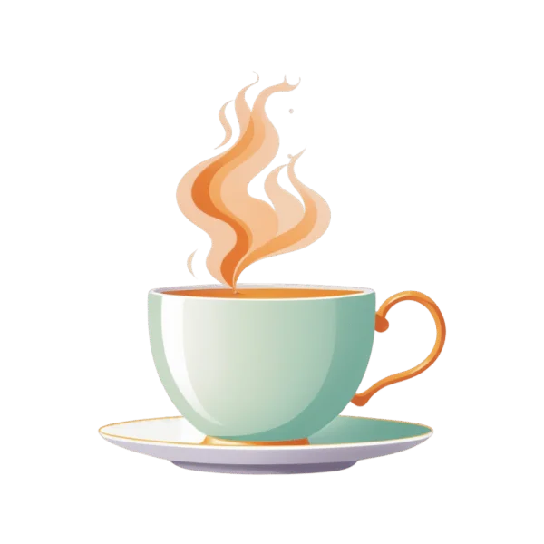 Steaming Teacup PNG Transparent Background