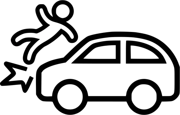 Car Accident Pedestrian Impact Icon PNG