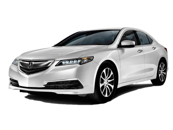 White Acura Sedan Car PNG Transparent Background