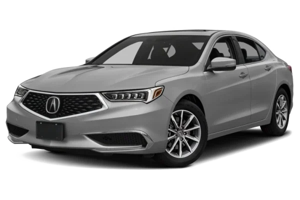 Silver Acura TLX Sedan PNG Transparent Background
