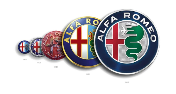 Alfa Romeo Logo Evolution Transparent PNG