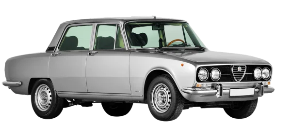 Classic Silver Alfa Romeo Car PNG